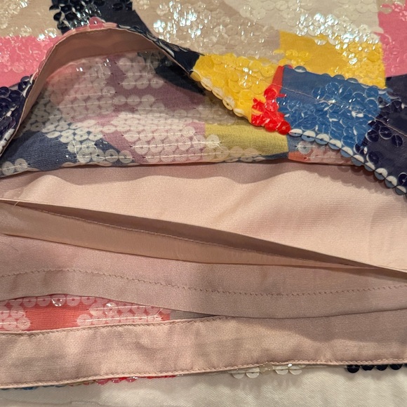 Trina Turk Kaleidoscope Vibrant Sequin Colorblock Sleeveless Shift Retro Disco - Picture 14 of 15